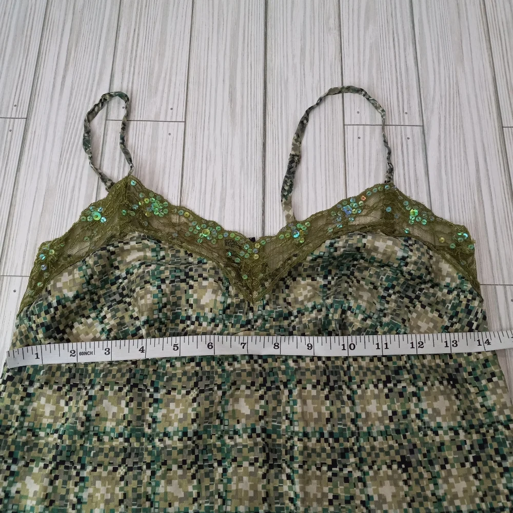 Y2K Karen Kane Lace & Sequins 100% Silk Fairy Grunge Camisole - Picture 6 of 8
